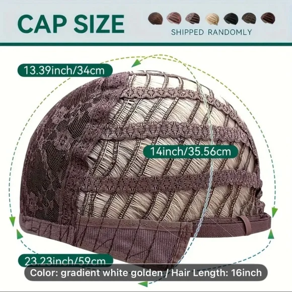 Heat-Resistant Synthetic Bob Wig - Ombre Blonde Gradient. - Picture 5 of 5